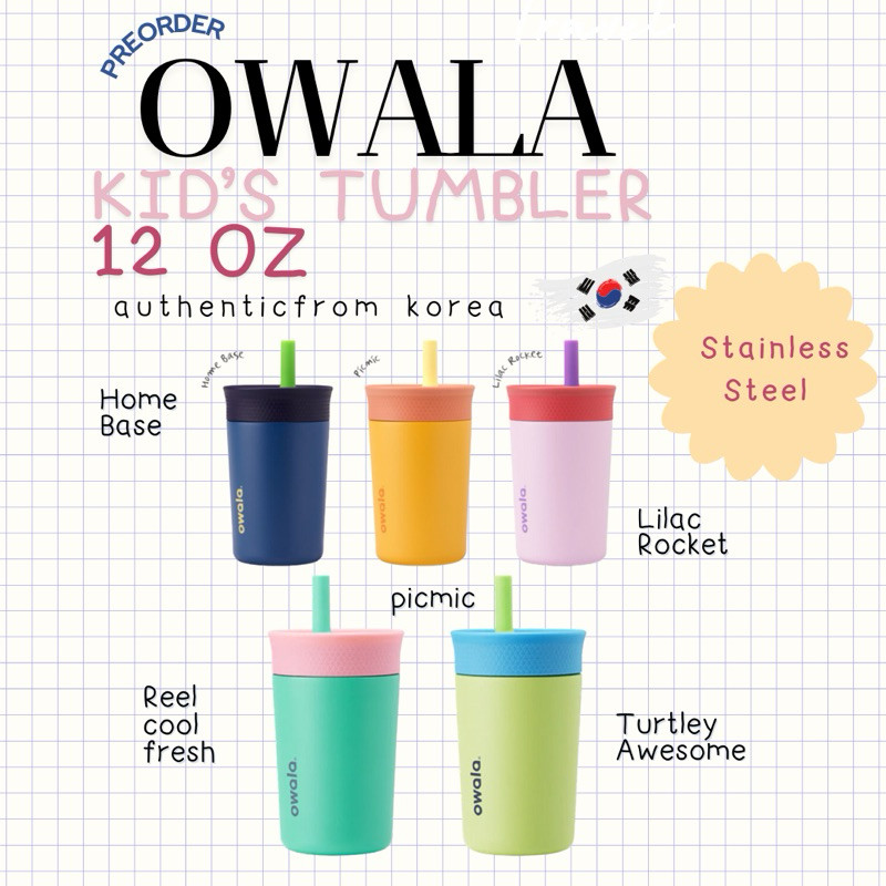 ♞,♘,♙(พรีสินค้ารอ15 days/พร้อมส่งบางสี)owala kid tumbler 12oz KLJ
