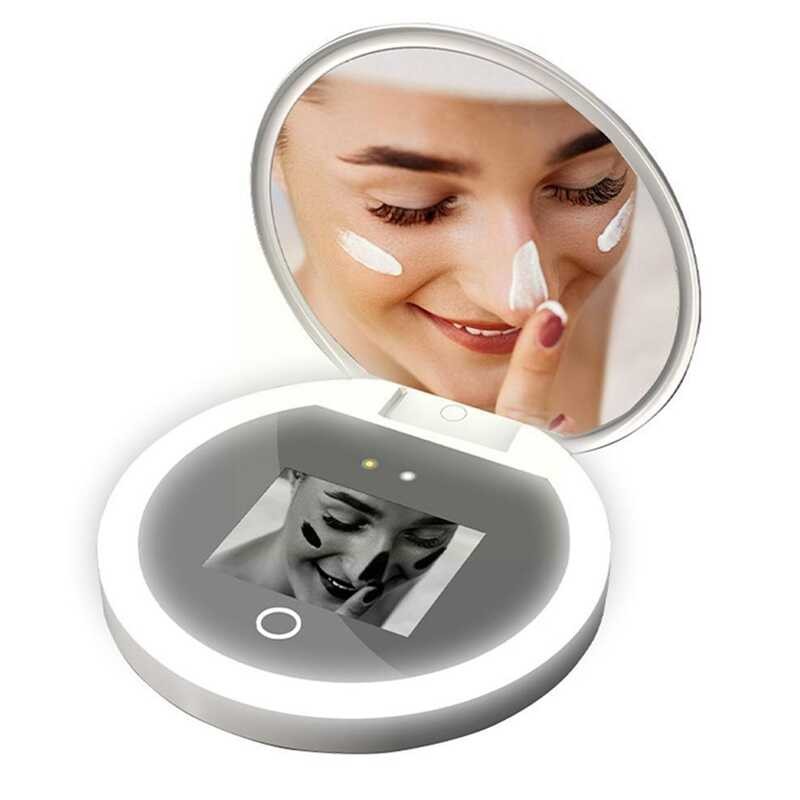 ▣ Smart UV Test Camera Mirror With LED Beauty Sunscreen Detection Makeup