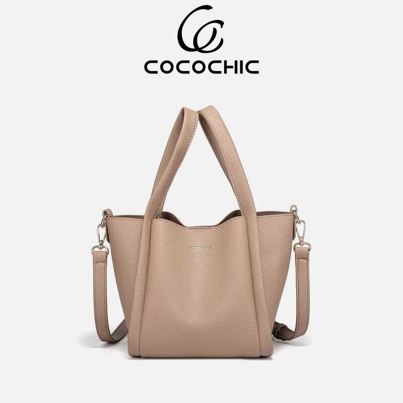 COCO CHIC กระเป๋าสะพายไหล่ กระเป๋าแฟชั่น สไตล์เรียบง่าย กระเป๋าถือ