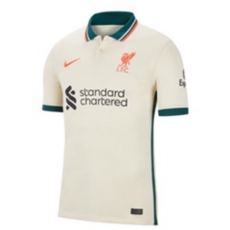 ในสต็อก Liverpool Away Jersey คุณภาพสูง 2021 2022 เสื้อฟุตบอล/ฟุตบอล Liverpool FC สีขาว ขนาด S-2XL