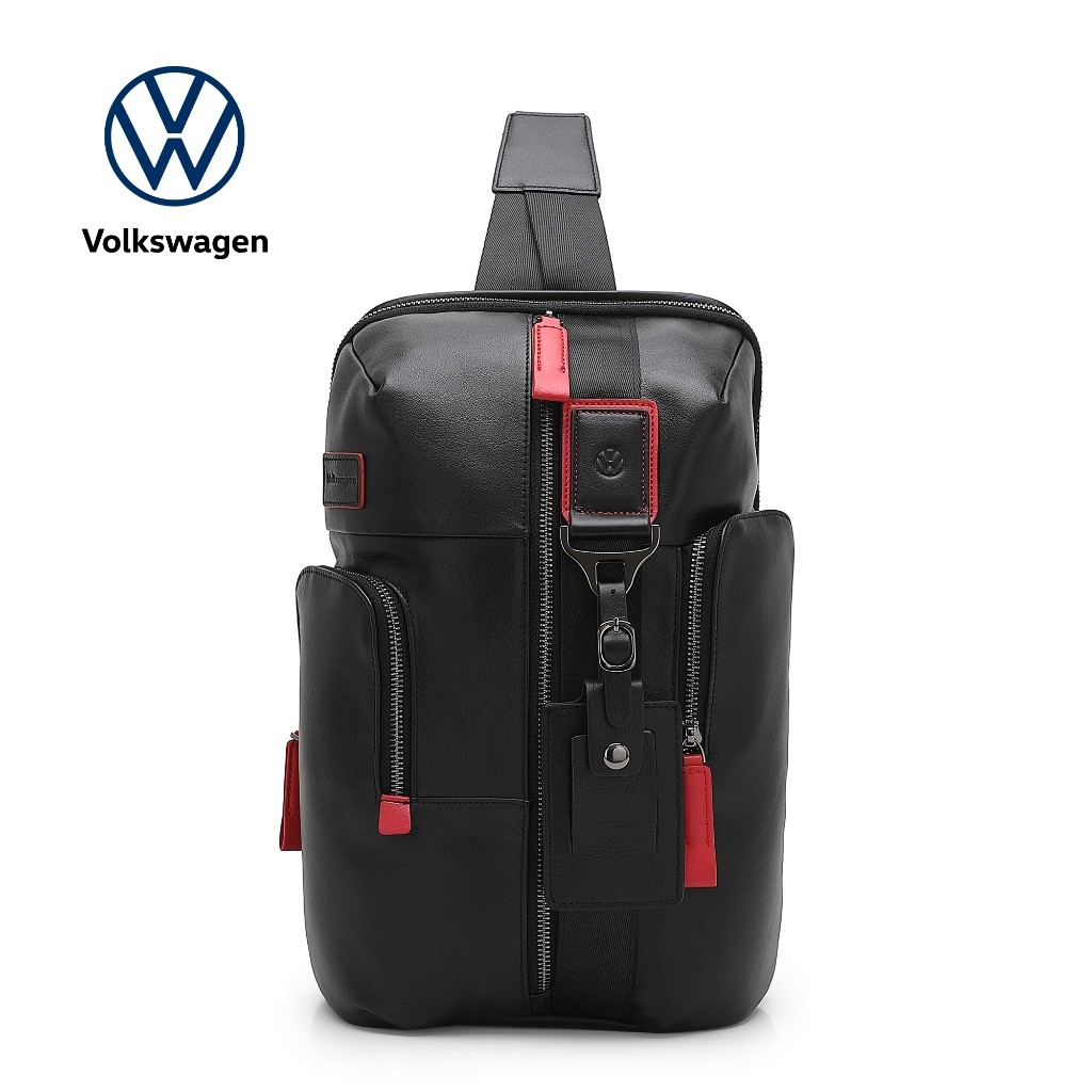 กระเป๋าคาดหน้าอก Volkswagen Men - สีดํา VVV 10015