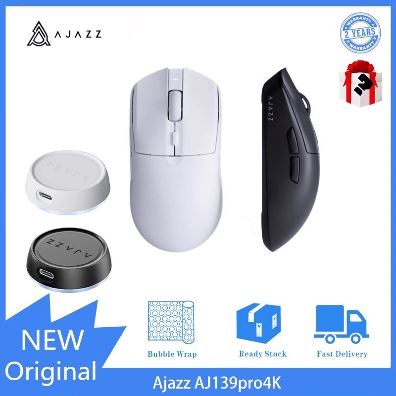 Ajazz AJ139pro 4K เมาส์ไร้สาย 2.4g โหมดคู่ 700mAh น้ําหนักเบา PAW3395