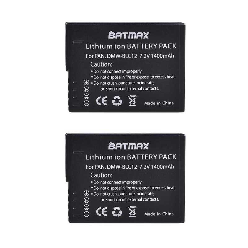 ▥ 2Pcs Dmw-Blc12 Blc12e Blc12pp DMW Blc12แบตเตอรี่ + LED Dual Charger สำหรับ  Lumix