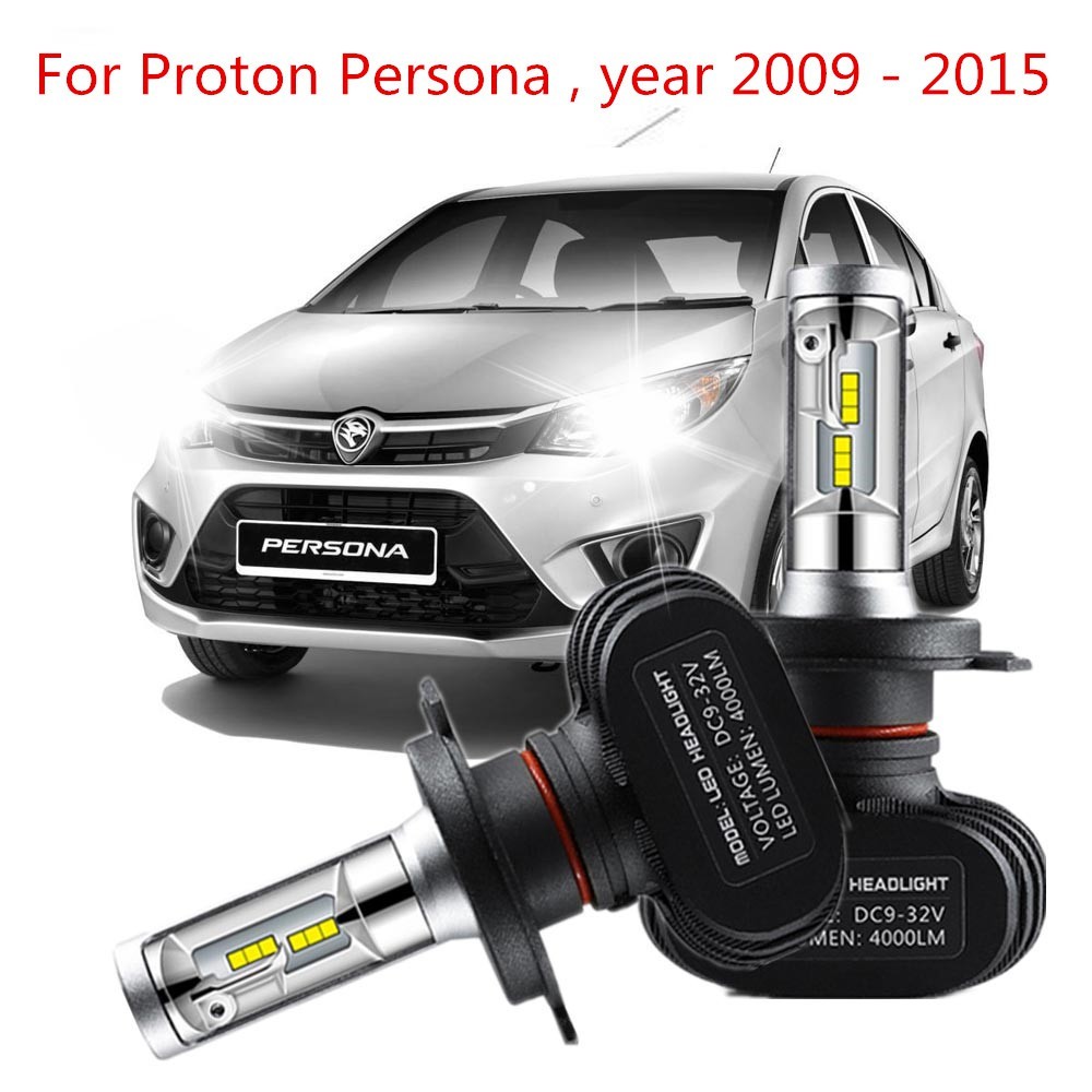 ในสต็อก สําหรับ Proton Persona , ปี 2009 - 2015 (โคมไฟหัว) H4 ไฟ LED ไฟหน้ารถ ไฟหน้าอัตโนมัติ 6000k 