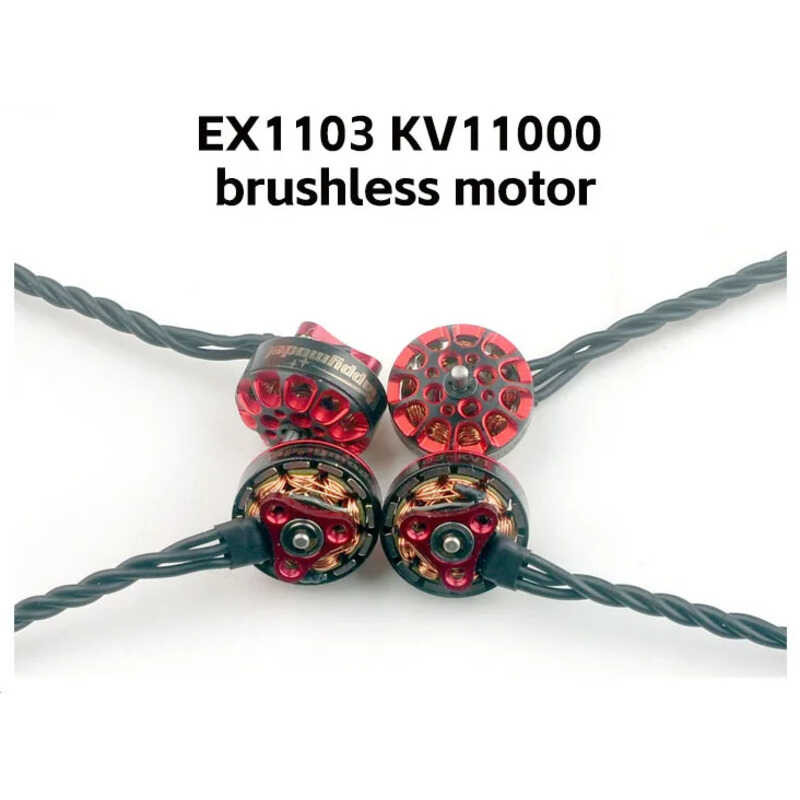 ▥ แฮปปี้โมเดล Kv11000 Ex1103มอเตอร์ไร้แปรงถ่านสำหรับโดรนขนาด2วินาที8 90มม. ชิ้นส่วน DIY โดรน FP