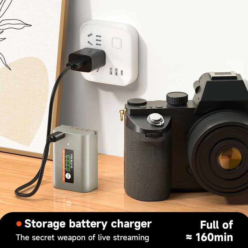 ▥ BLX Blx-1 แบตเตอรี่ประเภท C USB Fast ชาร์จพอร์ตสําหรับ Olympus Om1 MARK II Om-1 ระบบ 2600Mah