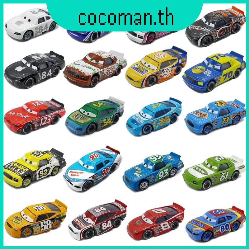 โมเดลรถยนต์ Disney Pixar Cars 2 3 Queen Top Lightning McQueen Mater miss Mother 1:55 Diecast โลหะอัลลอย ของเล่นสําหรับเด็ก