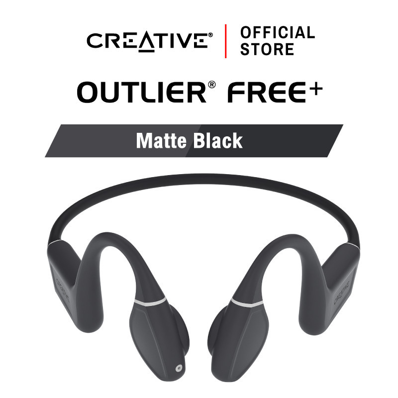 CREATIVE Outlier Free+ (Black) หูฟัง Bone Conduction หูฟังบลูทูธไร้สาย กันน้ำ IPX5 กันเหงื่อ