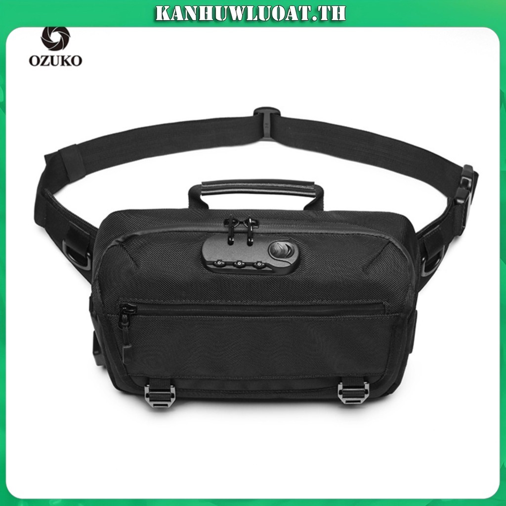 Ozuko กระเป๋าคาดอก กระเป๋าคาดเอว ป้องกันการโจรกรรม กันน้ํา แฟชั่นสําหรับผู้ชาย