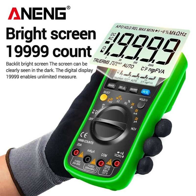 ▥ ANENG An870 Profesional มัลติมิเตอร์แบบดิจิตอล 19999 นับ True Rms Ac/Dc แรงดันไฟฟ้า NCV ทรานซ