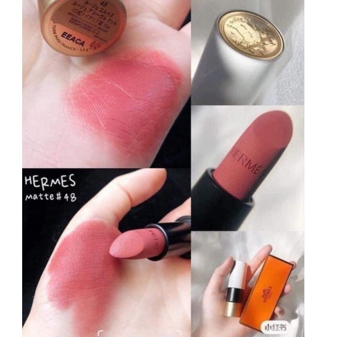 Rouge Hermes, Matte lipstick Rose Boise Hermes#48Mat