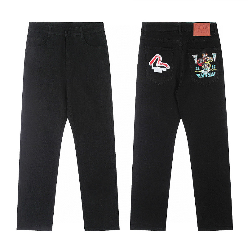 กางเกงยีนส์ปัก Evisu5902 Black Retro