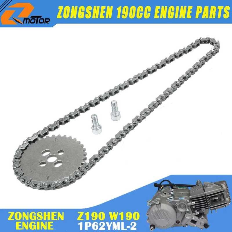 ▥ รถจักรยานยนต์เครื่องยนต์โซ่ชุดเฟืองสำหรับ Zongshen 190Cc Z190 W190 Zs1p62yml-2 Starter ไฟฟ้าเ