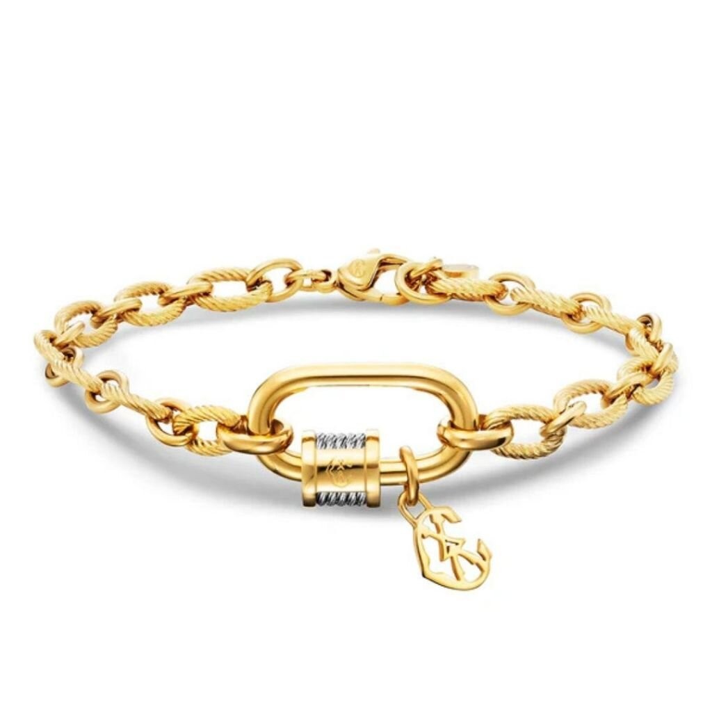 CHARRIOL สร้อยข้อมือ 06-404-1139-29 Yellow Gold Forever Lock Bracelet