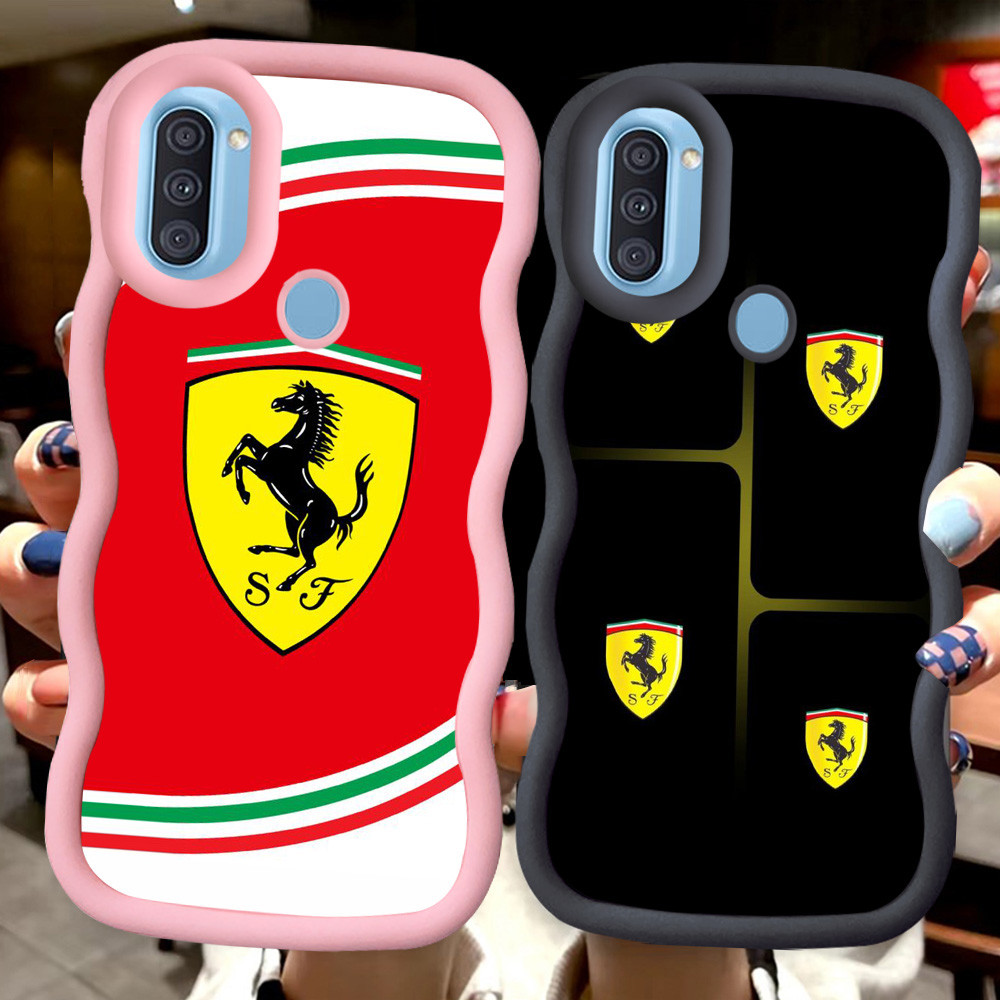 MERAH Z-46 Ferrari สีแดงสีดําสีชมพูสําหรับ Samsung Galaxy A20 M10S M20S A10S A21S M01S