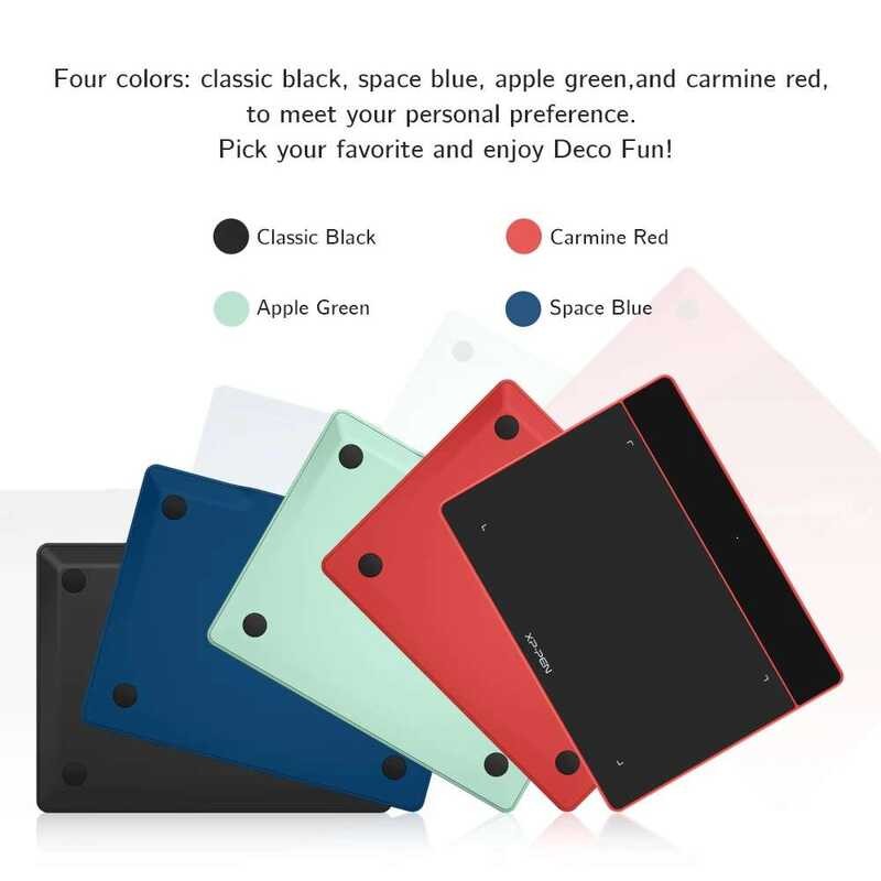 ▥ Xppen Deco สนุก XS แท็บเล็ต8192ระดับเอียงดิจิตอลแท็บเล็ต266rps สนับสนุน Android ux Windows