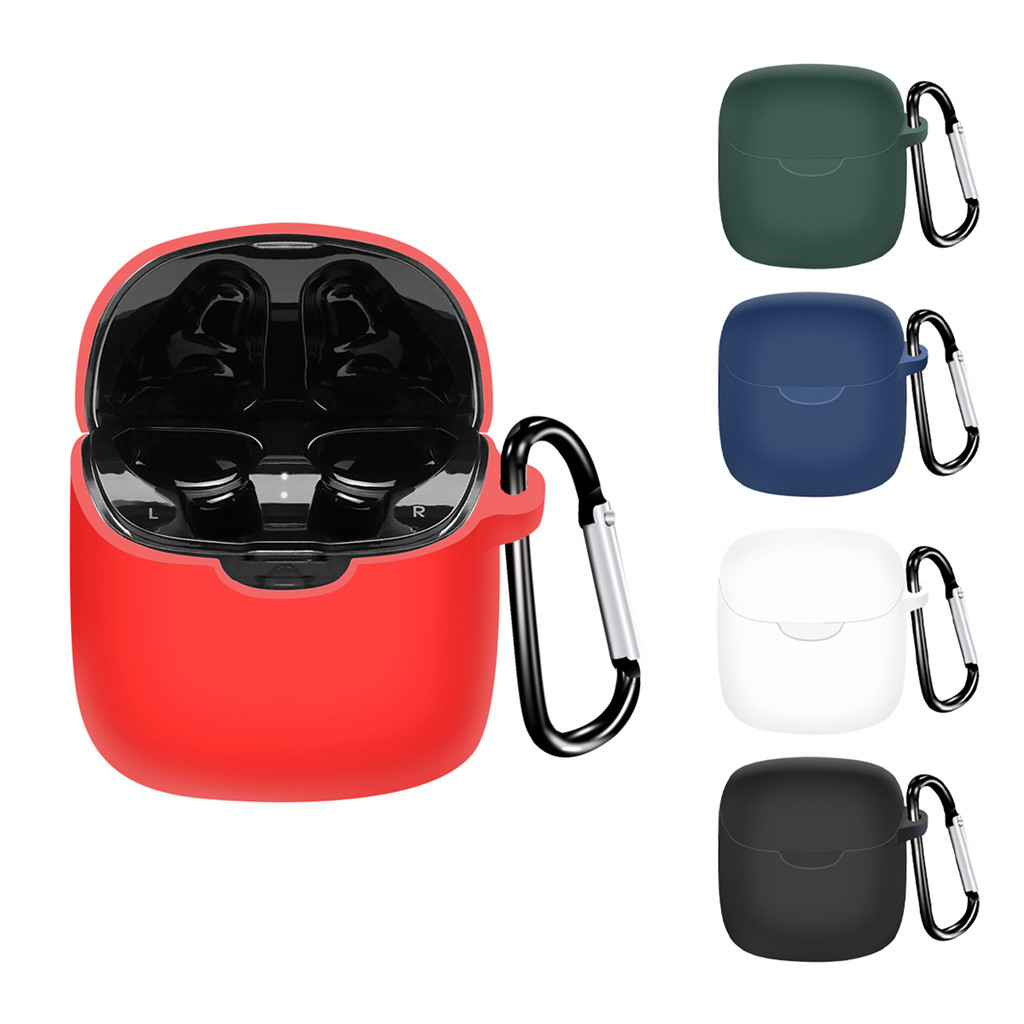 เคสหูฟังซิลิโคนสําหรับ JBL T220 T225 Tune 220 225 TWS ฝาครอบหูฟังไร้สายกันกระแทก Anti-scratch แขนป้อ