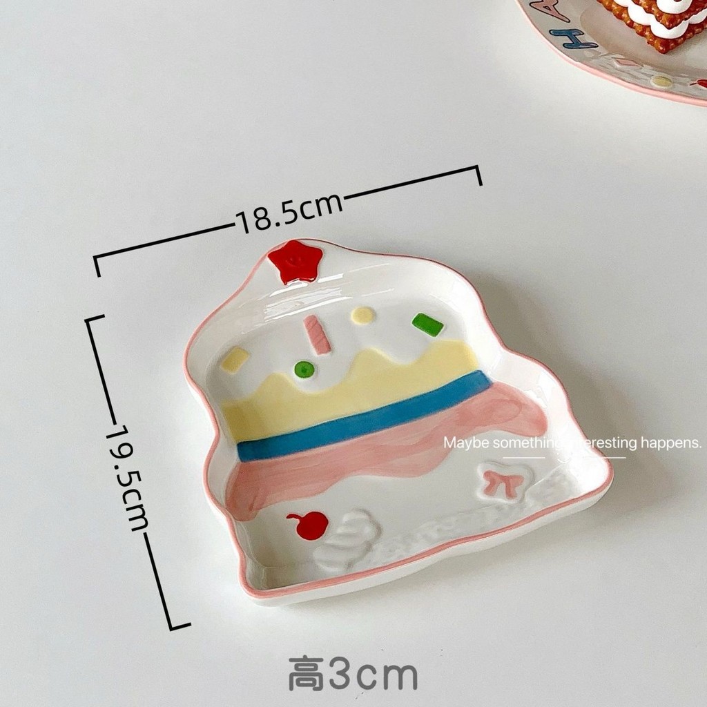 Creative Underglaze Color Bowl Butterfly Dish Set Ceramic Breakfast Bowl Girly Heart Dessert Yogurt