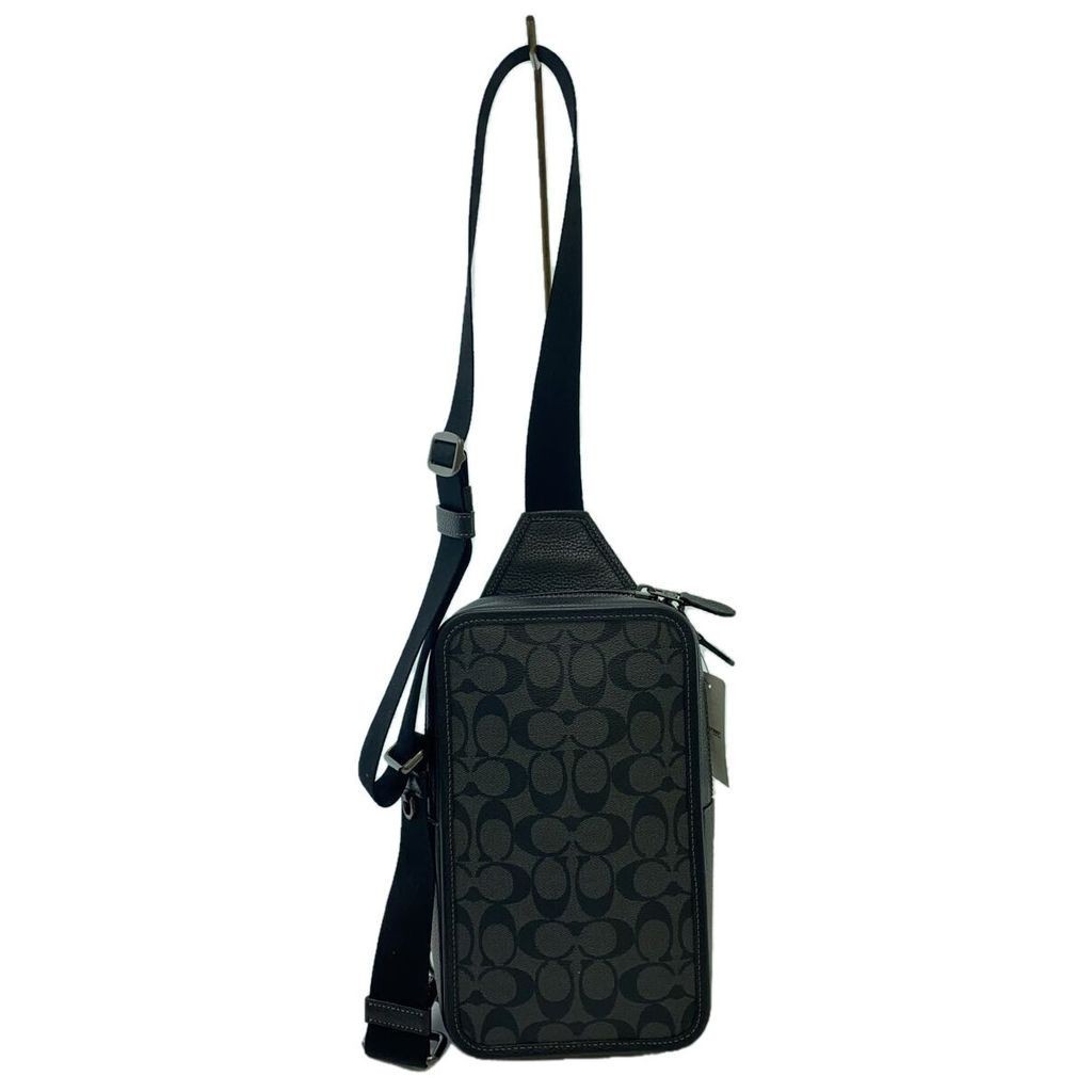 COACH waist bag leather BLK full pattern C9867 Direct from Japan Secondhand