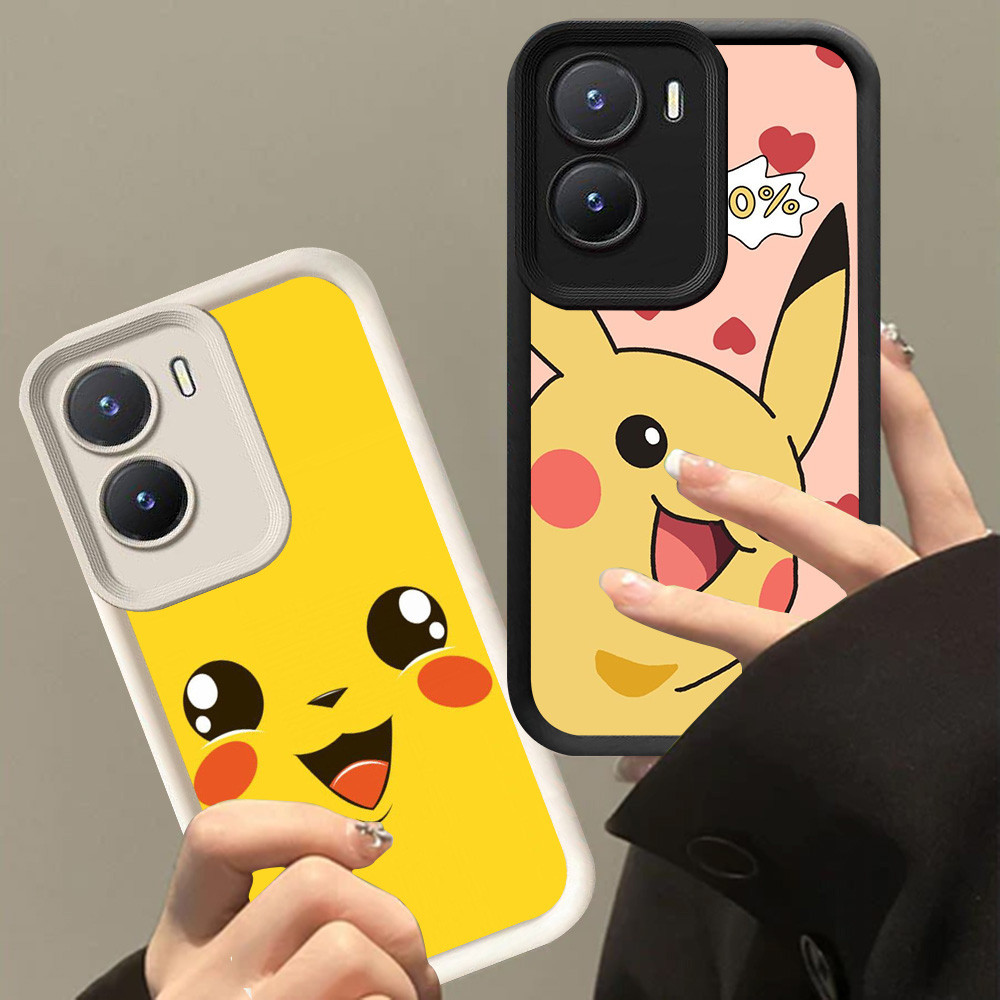 XI38 Pikachu สําหรับ VIVO Y33e IQOO Z9X 13 Z9 Y75 Y83 Y01 Z10 Y73 V17 5G สีดําสีขาว