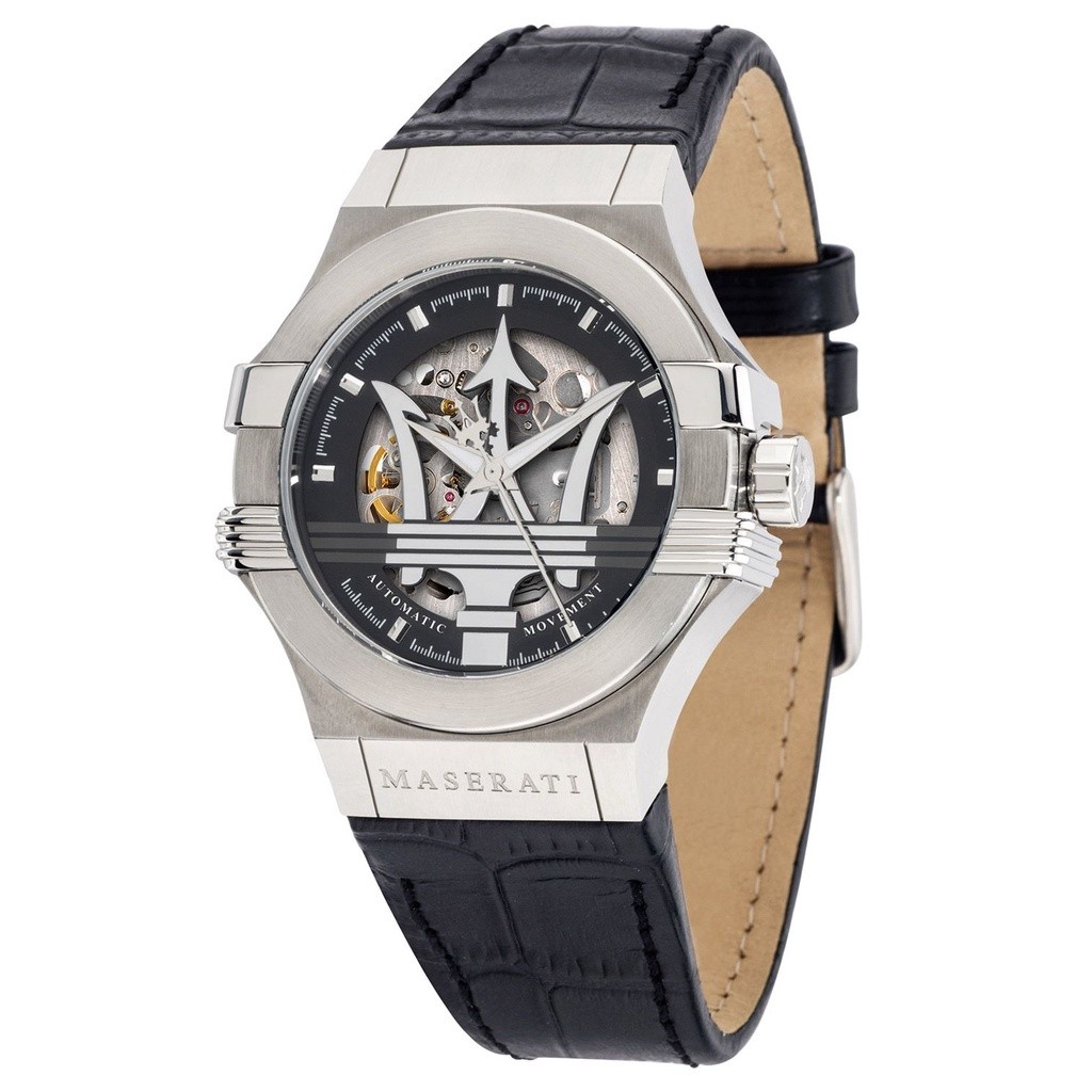 [ของแท้ รับประกันโดยเซ็นทรัลกรุ้ป] Maserati นาฬิกาผู้ชาย  R8821108038 รุ่น POTENZA  สีดำ[รับประกัน
