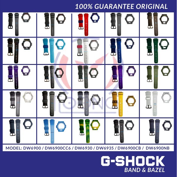 G-shock DW6900 DW6900cc6 DW6930 DW6935 DW6900CB DW6900NB BAND และ BEZEL "bnb" TALI KEPALA ใหม่