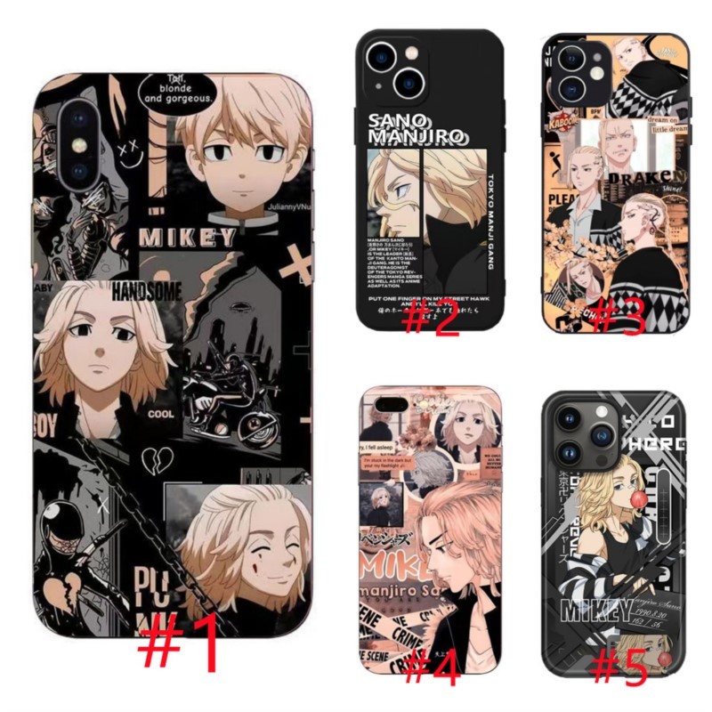 สําหรับiPhone 16 16E 17 Air Pro 4 4S 5C 5 5S 6 6S 7 8 Plus SE SE4 XS Max TH1 สีดํานุ่มเคสโทรศัพท์Tokyo Revengers Mikey Sano Manjiro