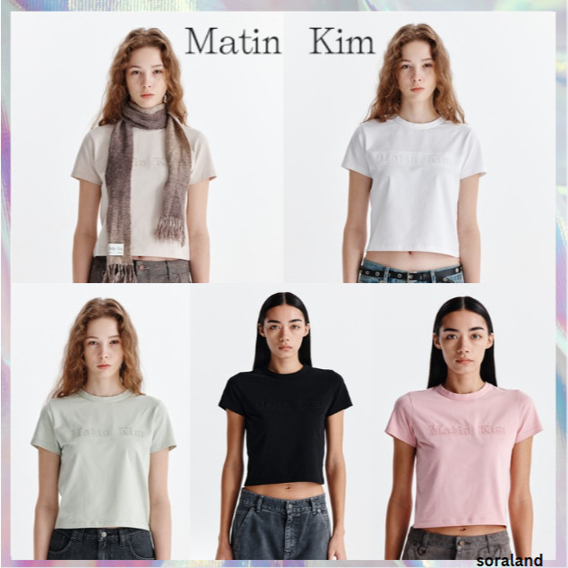 [MATIN Kim] MATIN REVERSE PATCH LOGO CROP TOP (ใหม่)