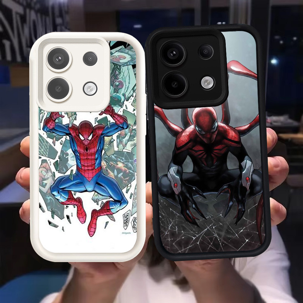 Z-26 Spider Man ปลอกสีขาวสีดําสําหรับเคส Xiaomi 14 13T 14T Pro