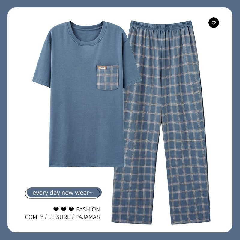 Men's Pajamas Set, High-end L - 4XL Cotton Pajamas, Cute Korean Pajamas Men Clothes