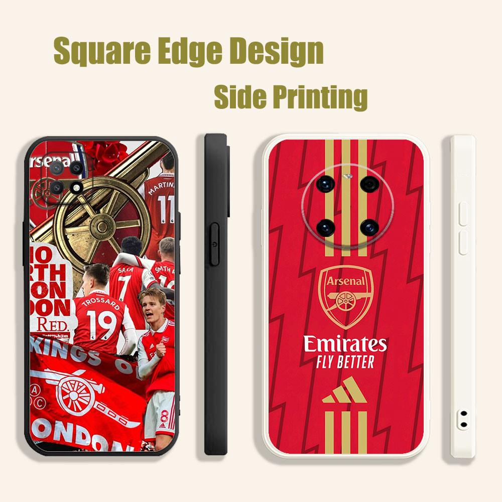 ปลอกสําหรับ OPPO Reno6 Reno 7 7z 5K A16E A16K A94 Arsenal Football Club โลโก้ FXG02 เคสโทรศัพท์ขอบสี