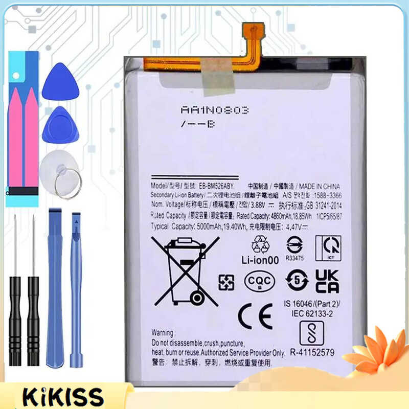 เปลี่ยนแบตเตอรี่ For Samsung Galaxy M56 M52 5G M23 F23 5G M53 5G A73 A23 EB-BM526ABS M33 5G
