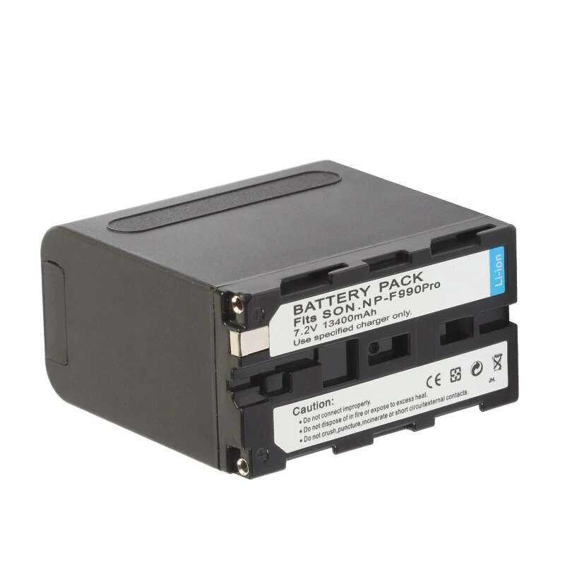 ▥ แบตเตอรี่ F970 F960 Np-F970 13400มิลลิแอมป์ชั่วโมง + ที่ชาร์จจอ LCD สองแบบสำหรับ F960โซนี่ F9