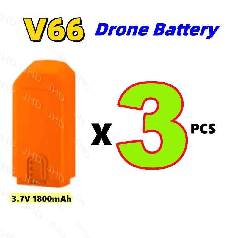 ❃ JHD สําหรับแบตเตอรี่โดรน อุปกรณ์เสริมเดิม 3.7V 1800Mah แบตเตอรี่สําหรับ Drone อะไหล่ V66 Mini ❃