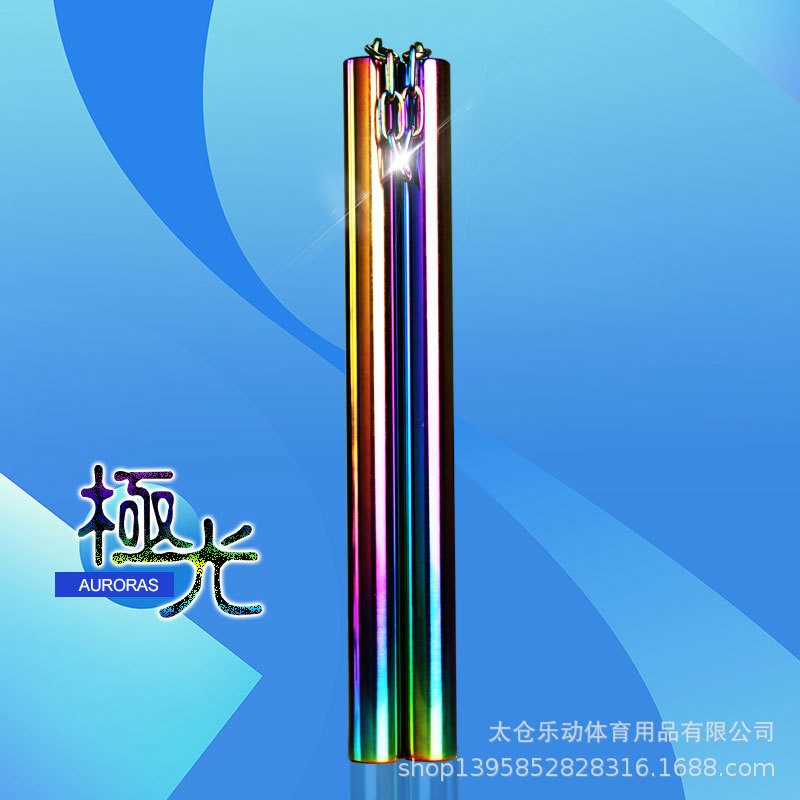 Aurora สแตนเลสสำหรับผู้ใหญ่ nunchaku Bruce Lee การฝึกปฏิบัติ nunchaku ไล่สีสีแท่งประสิทธิภาพสำหรับเ