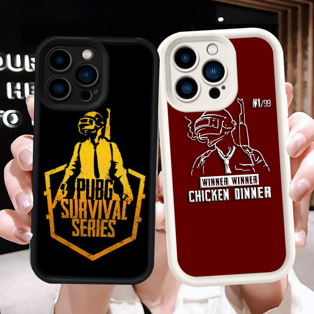 Z-28 PUBG Game ปลอกสีขาวสีดําสําหรับ iPhone 11 6s 6 Pro Max Plus Case