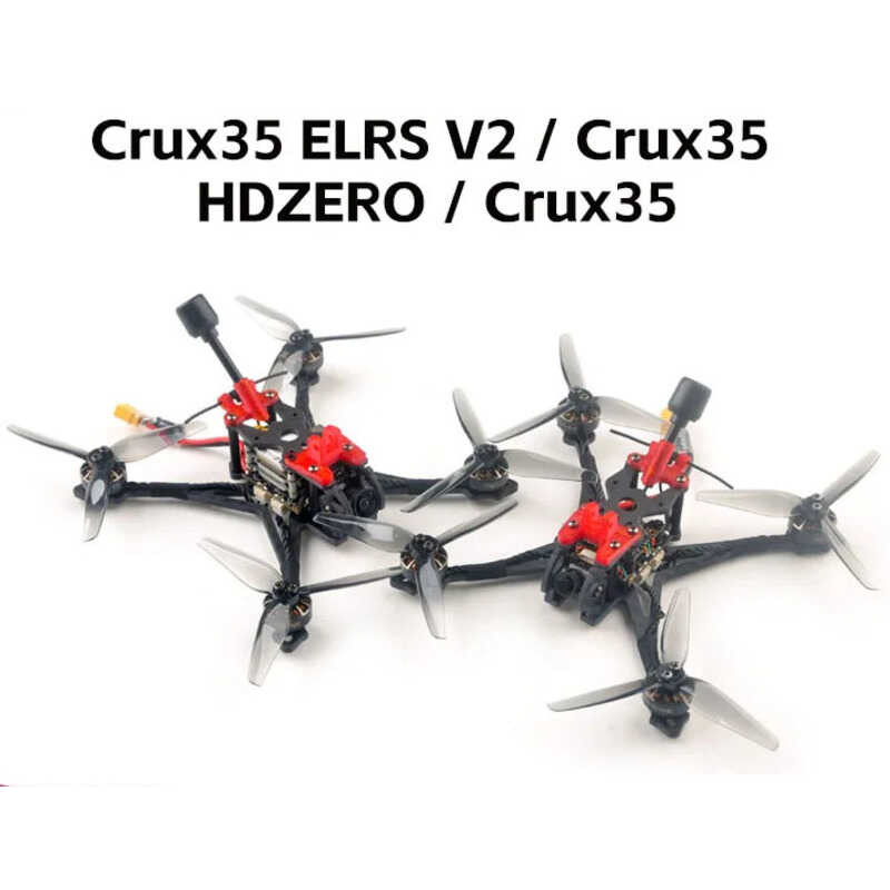 ▥ Happymodl Crux35 V2 Crazyf411 ELRS AIO URAT Ovx303 300Mw Caddx Ant 1200Tvl Ex1404 Kv3500 4S 3