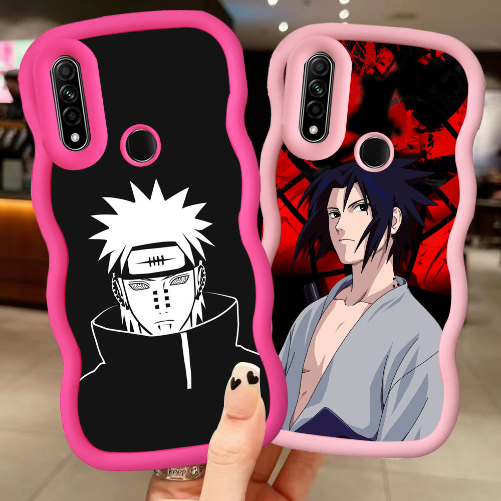 MERAH Z-66 อะนิเมะ Naruto สีแดงสีดําสีชมพูปลอกสําหรับ Realme C3 OPPO Reno 5 6i 5i A31 3 5s