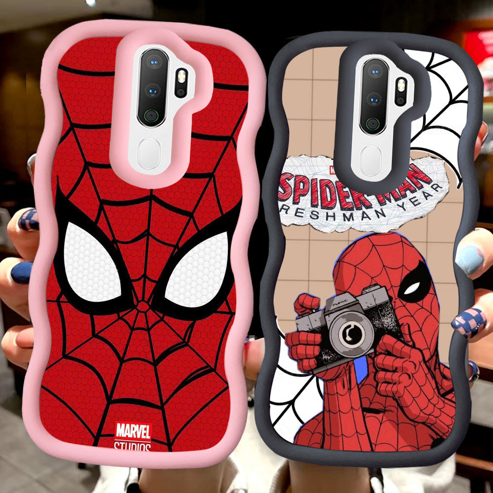 MERAH Z-65 Spiderman Red Black Pink Casing สําหรับ OPPO A9 F11 A5 2020