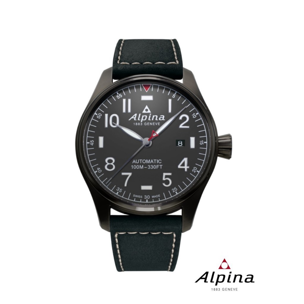 Alpina Automatic AL-525G4TS6 STARTIMER PILOT Men's Watch ( นาฬิกาข้อมือผู้ชายระบบออโตเมติก )