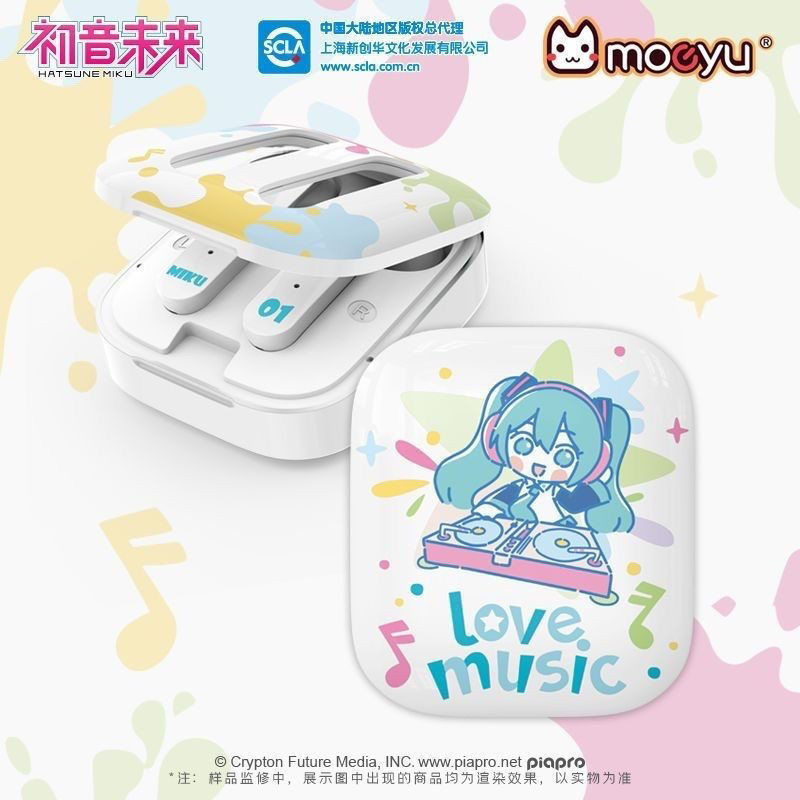 Moeyu Hatsune Miku หูฟังบลูทูธไร้สาย แบบอลูมิเนียม