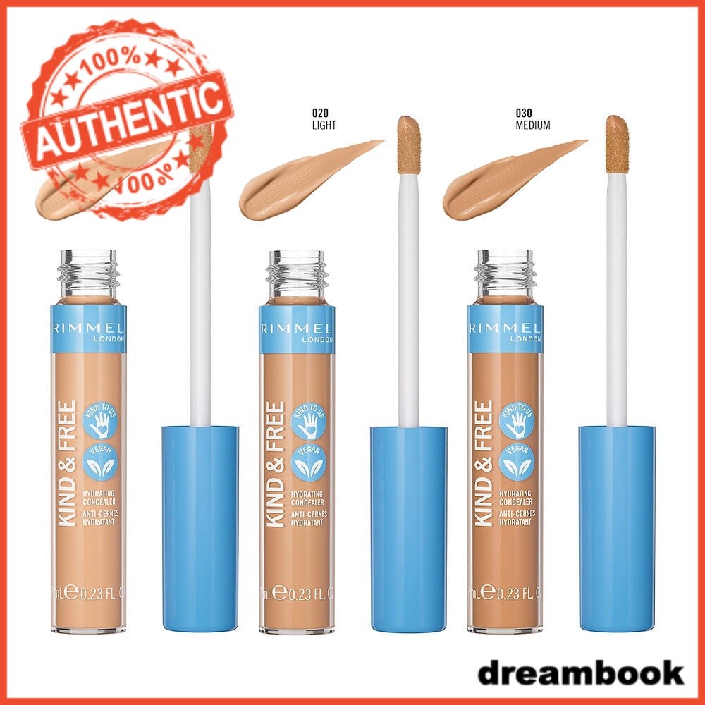 RIMMEL Kind & Free Concealer 7ml สีผิวอ่อน / สีผิวธรรมชาติ / สีผิวสุขภาพดี JP
