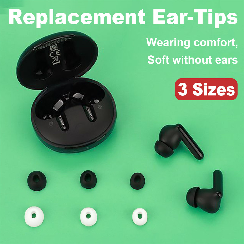 3 คู่ซิลิโคนหูฟังชนิดใส่ในหูครอบคลุมหมวกใช้งานร่วมกับ QCY T1C T2C T5 T10 Pro T11 T13 ANC2 T13X T17 T