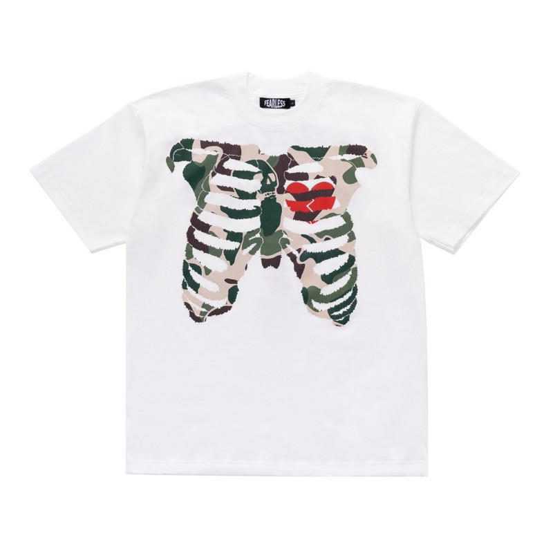 ♞,♘,♙FEARLESSBKK BONE CAMO WHITE T-SHIRT SFH