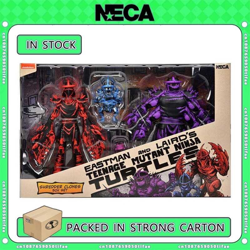 ◆ NECA ของเล่นนินจาเต่า TMNT Shredder โคลนกล่องชุด 3 ชิ้น 7 น