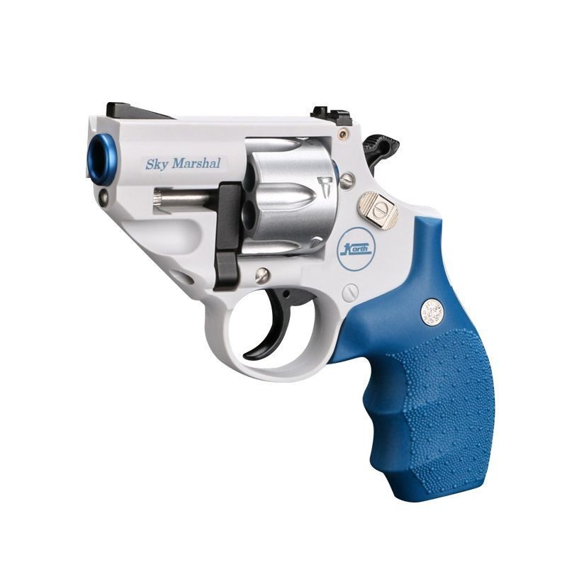 Sky Marshal Revolver ล้อโลหะของเล่น Double Action จำลอง Soft Bullet Gun