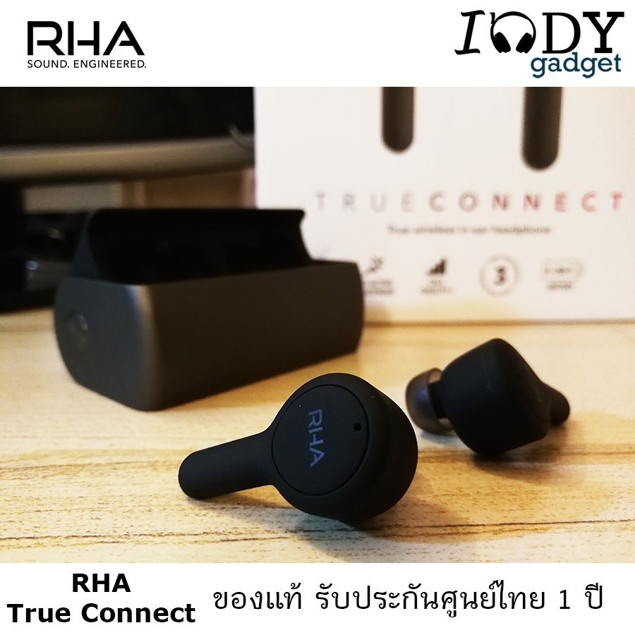 RHA TrueConnect ของแท้ รับประกันศูนย์ไทย หูฟัง True Wireless รูปทรงหรู พร้อมกล่องสำหรับชาร์ท แบรนอั
