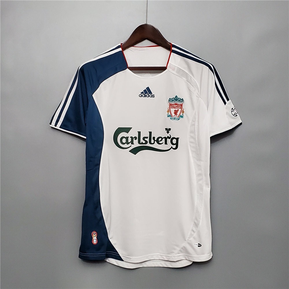 ในสต็อก Retro 2006 2007 Liverpool Away Football Jersey Classics Jersey 06/07 Liverpool Retro Jersey