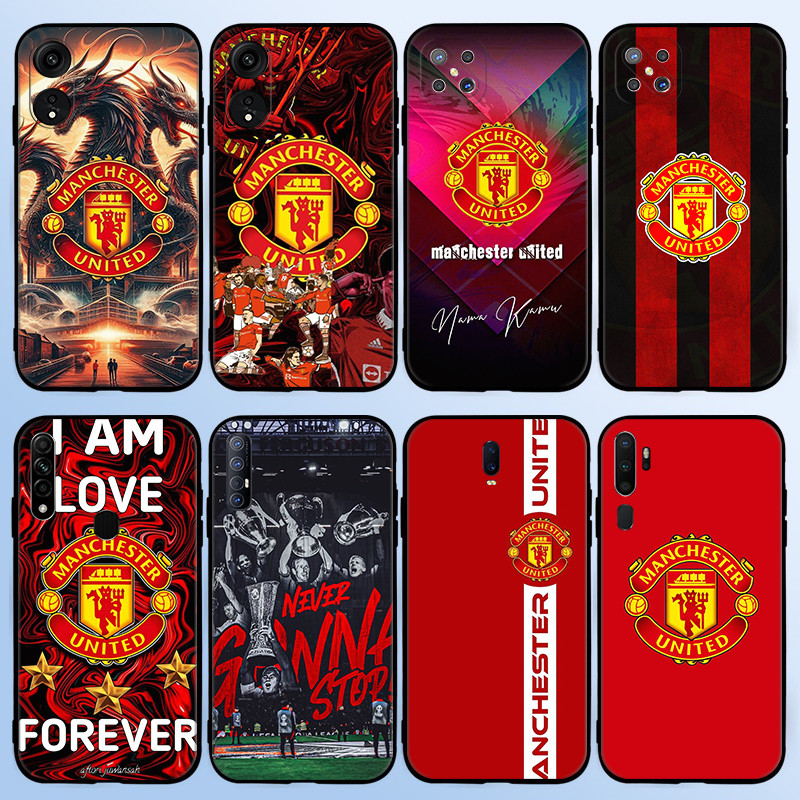 J6F Manchester United FC สําหรับ OPPO Reno 8T 7 lite 7z 5G 6 4G 11F 12F 12FS 12 TPU ซิลิโคนอ่อนนุ่มก