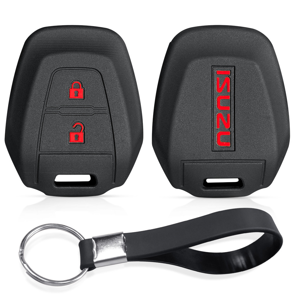 ปลอกซิลิโคนกุญแจรีโมทรถยนต์ Isuzu Dmax/MU X พร้อมพวงกุญแจและซองใส่กุญแจ